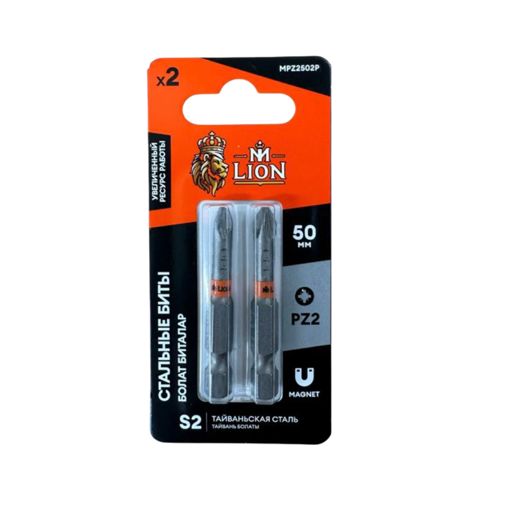 Бита стальная M-Lion MSBPH225-2, PH 2х25 мм, 2 шт/упак