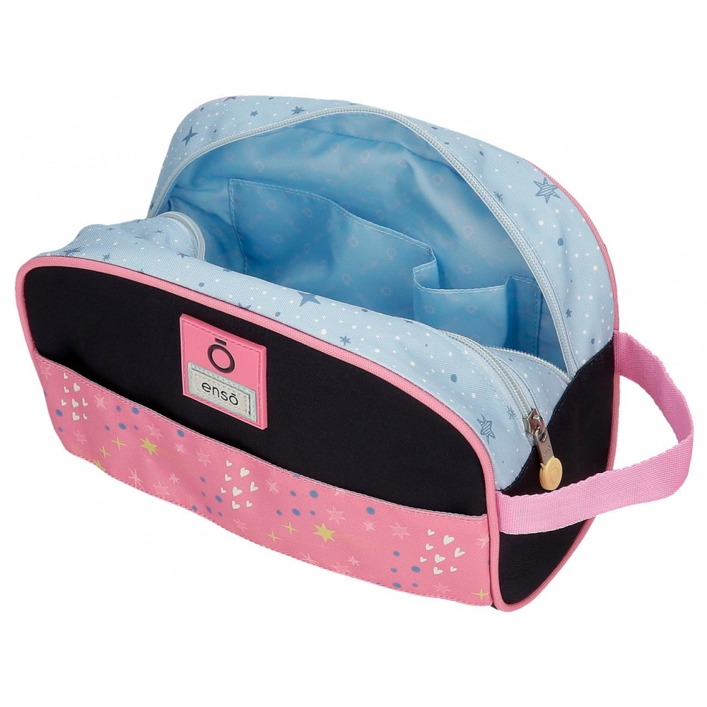 Пенал на 2 отделения "Dreams come true", голубой, розовый - 3