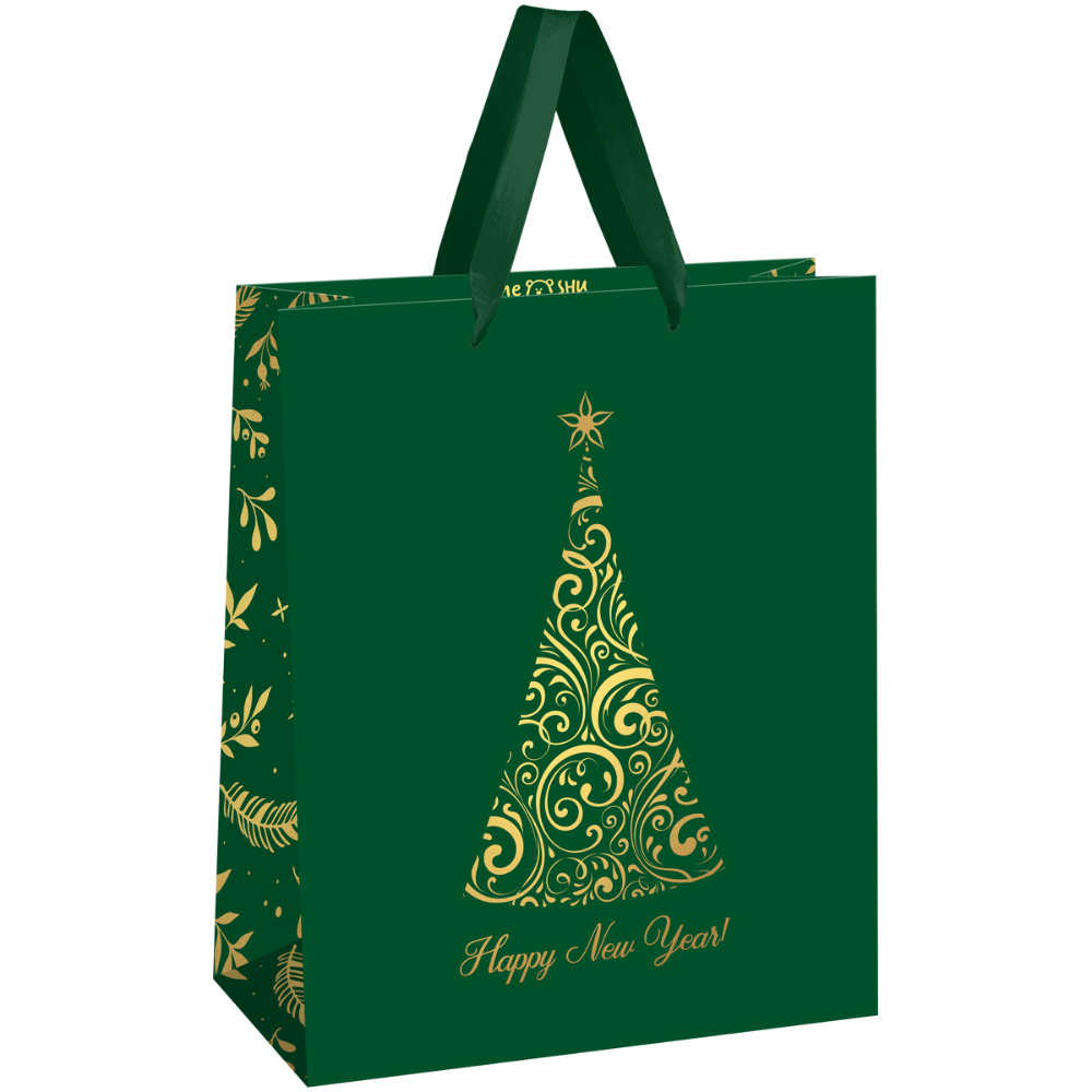 Пакет подарочный "Christmas tree", 33x42x12 см, ламинированный
