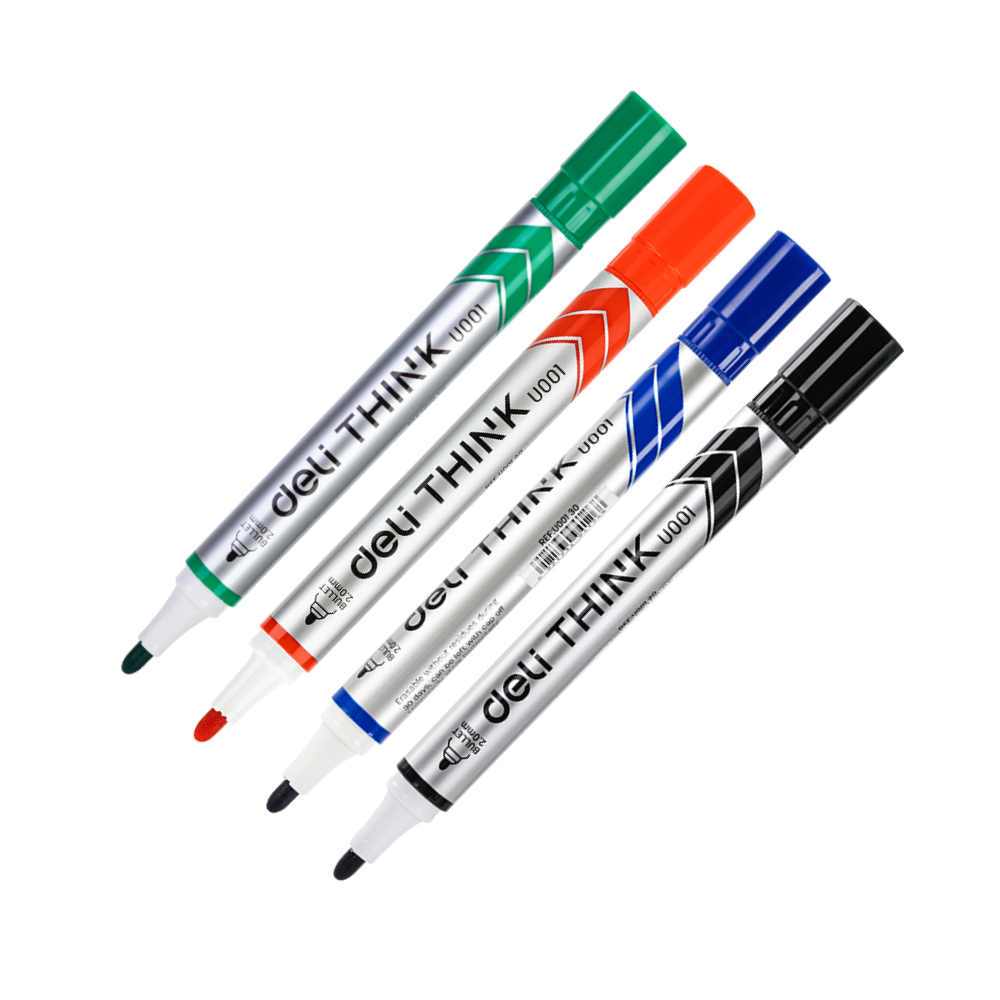 Набор маркеров для досок "Think", 4 шт, ассорти