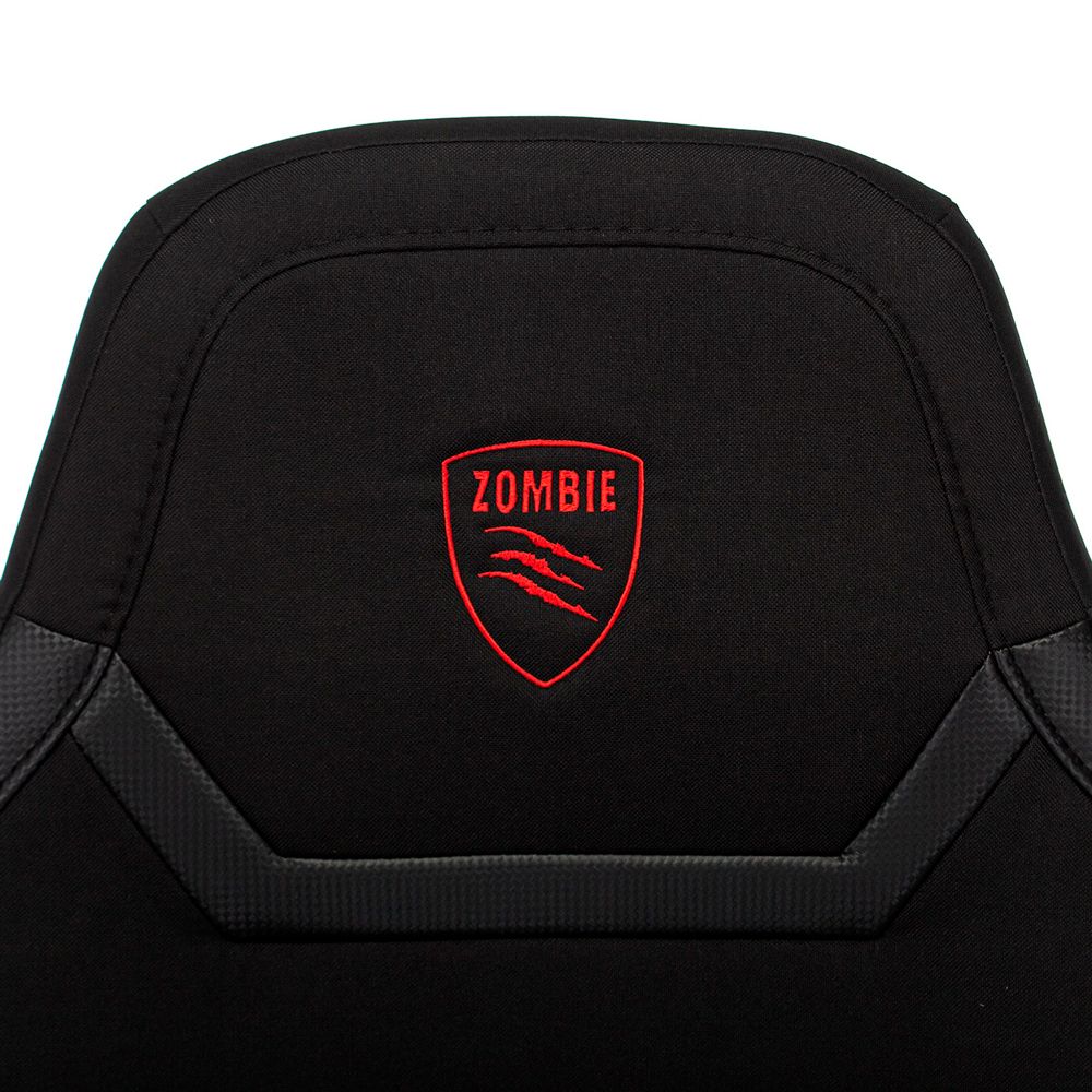 Кресло игровое Бюрократ "Zombie 10", ткань, экокожа, пластик, черный - 5