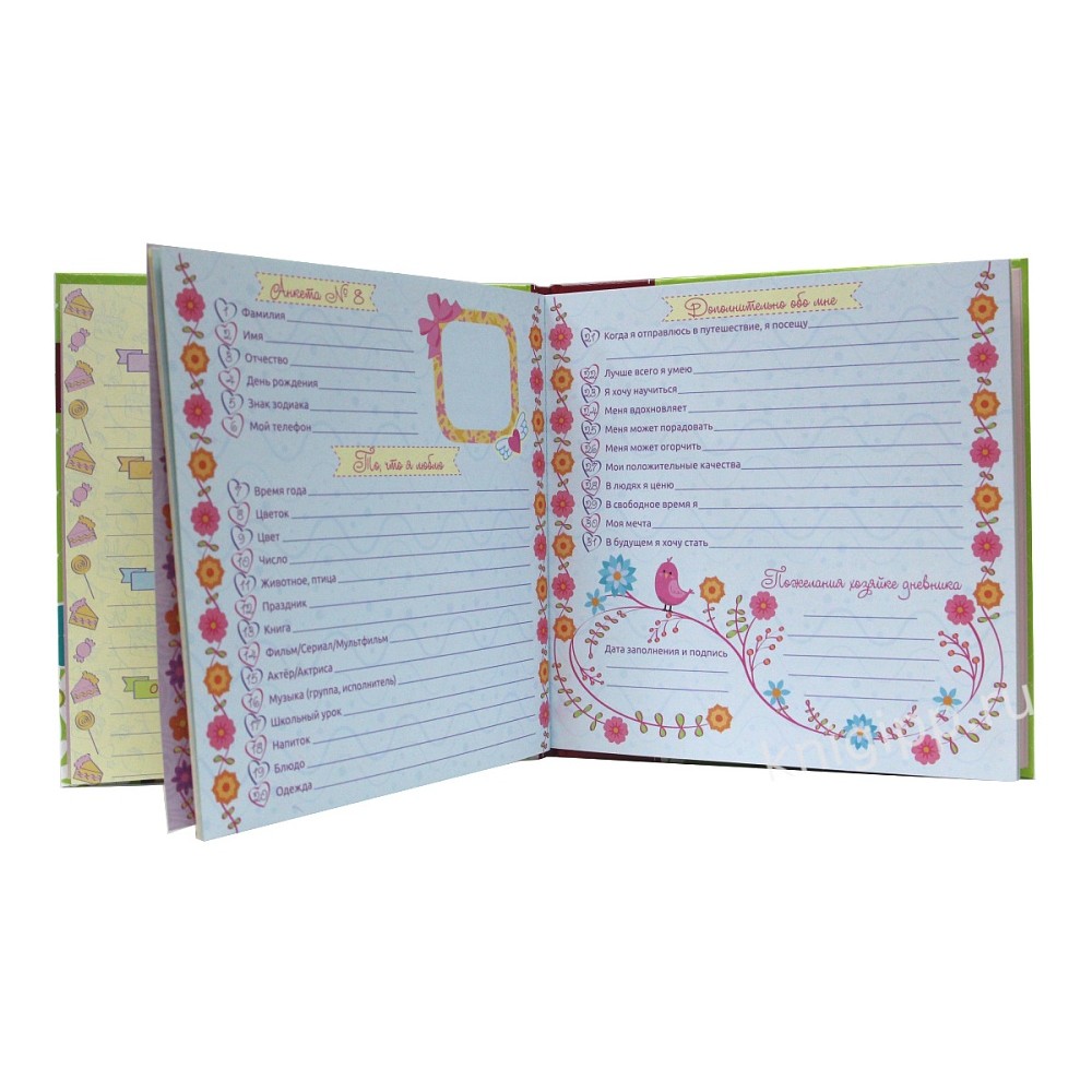 Книга "Мой чудесный дневничок для друзей"