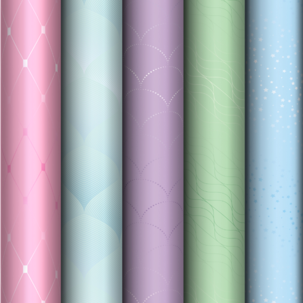 Бумага декоративная в рулоне "Паттерн. Узор" 1*0,7 м, ассорти