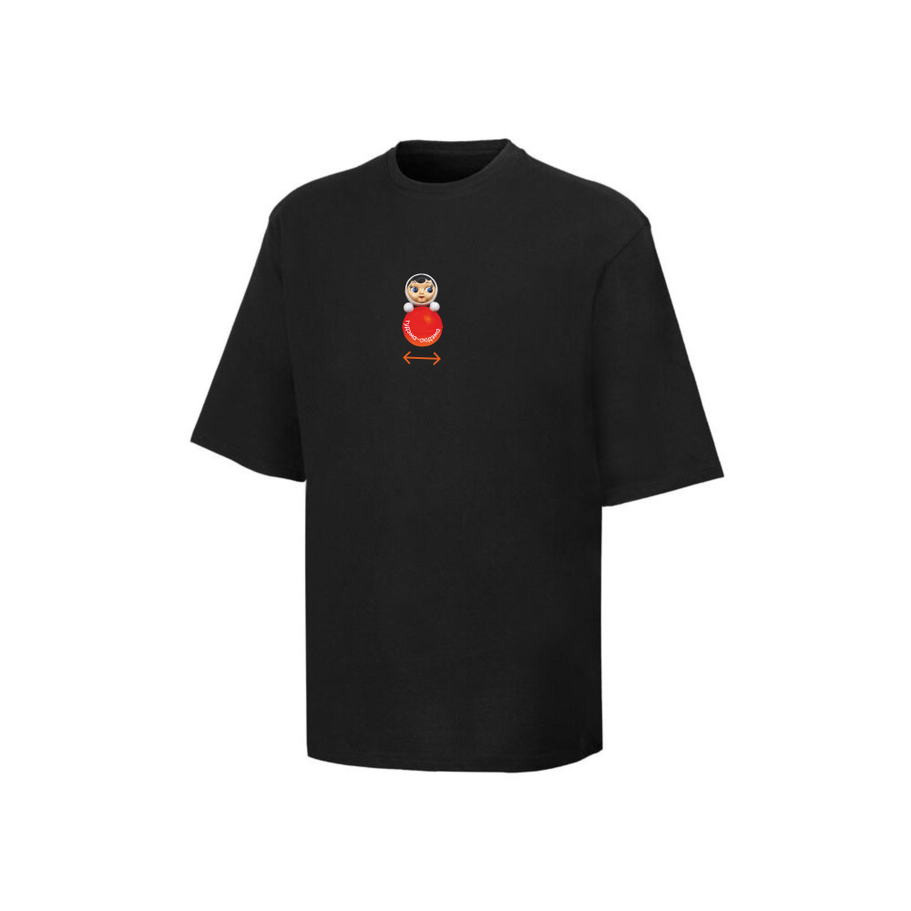 Футболка оверсайз унисекс "Тудэма-сюдэма", XS-S, черный