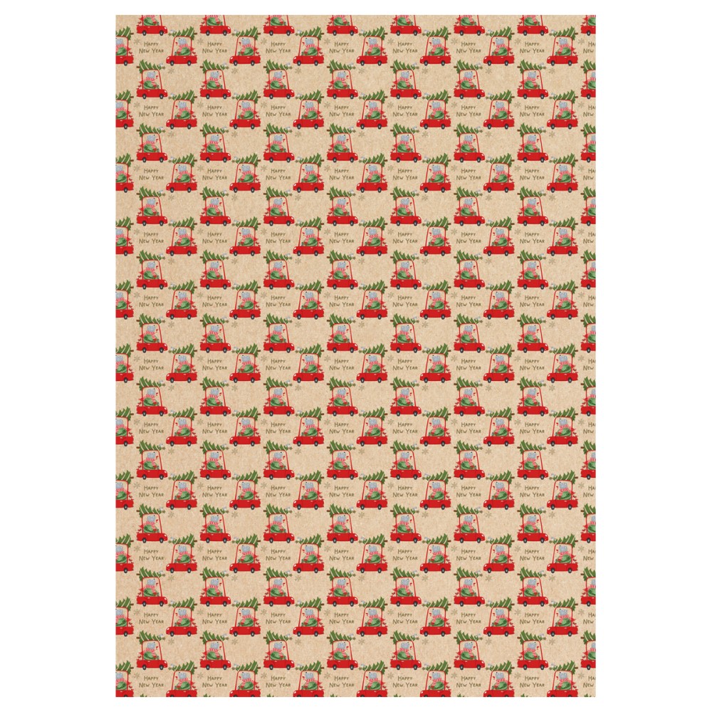 Бумага декоративная в рулоне "Marry Christmas", 1x0.7 м, ассорти - 5