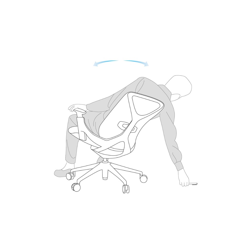 Кресло для руководителя SitZone E-YR-001A-P1-WH сетка/ткань, серый - 6