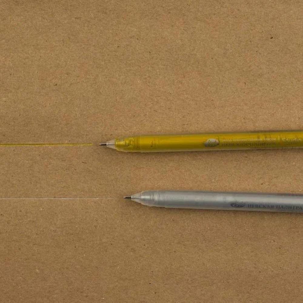 Ручка гелевая "Сонет", 0.5 мм, 2 шт., серебро, золото - 8