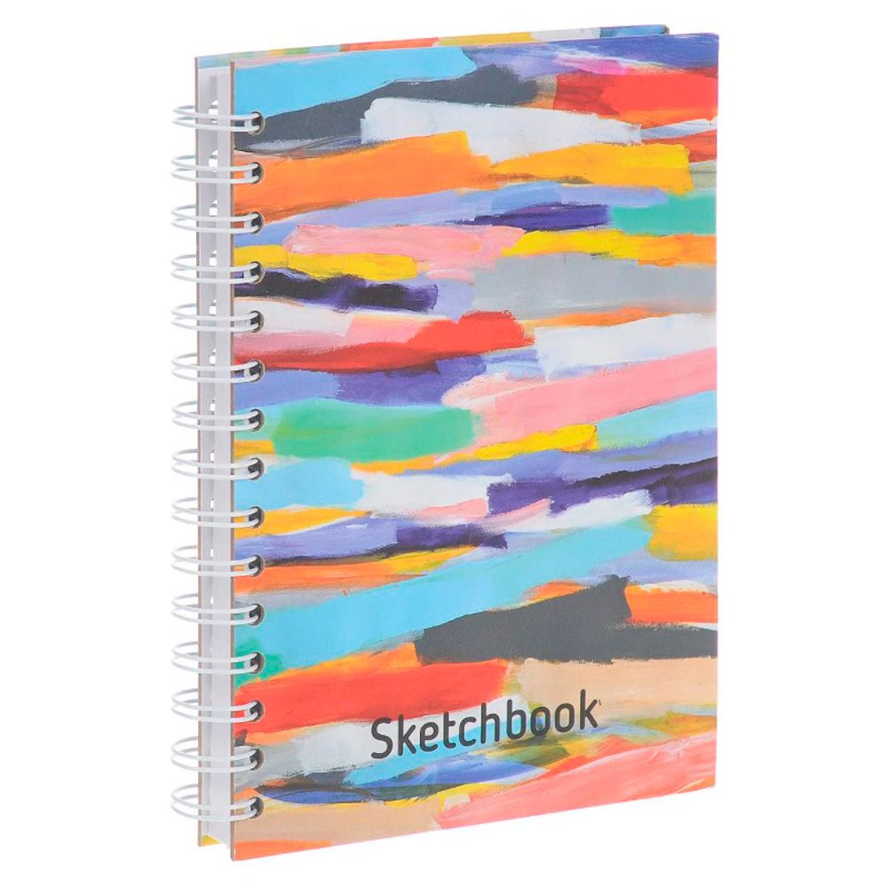 Скетчбук "Игра красок", А5, 100 листов, разноцветный