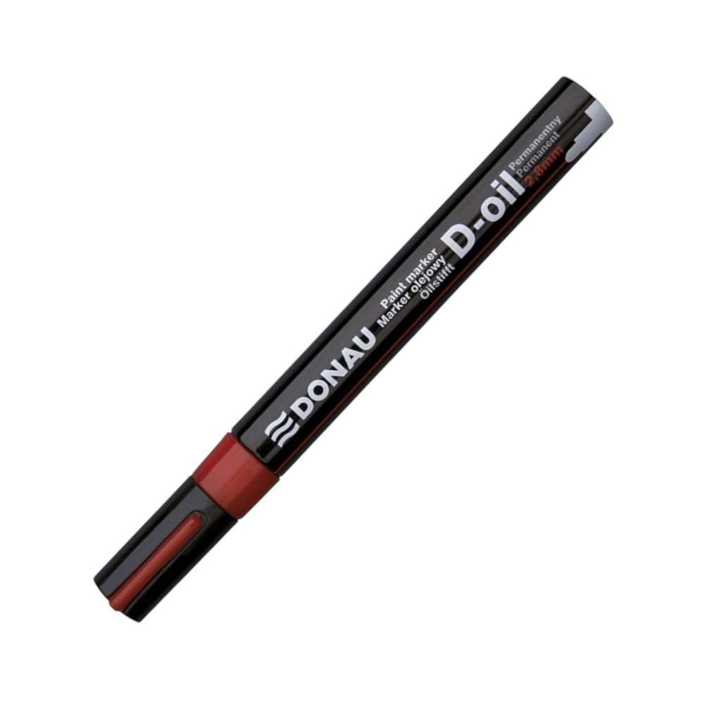 Маркер перманентный на нитрокраске "Donau D-Oil", красный