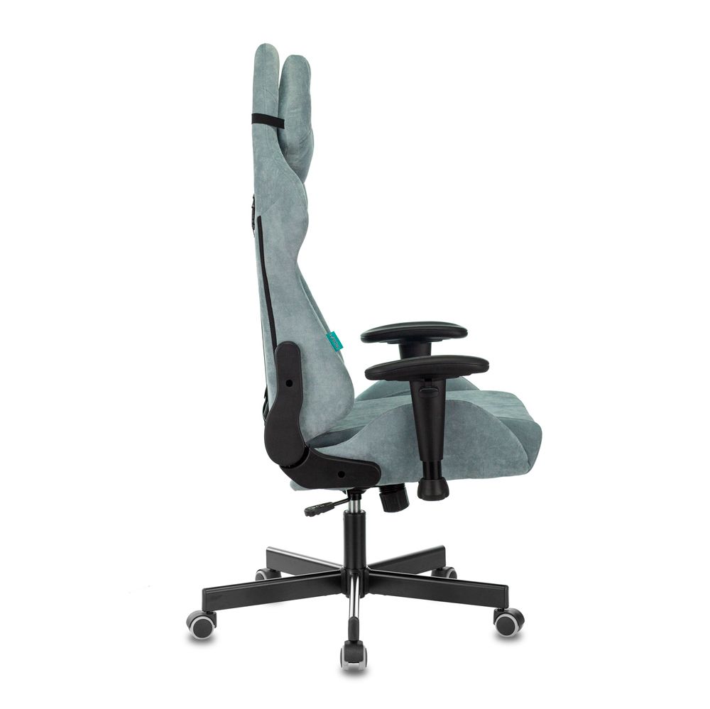 Кресло игровое Бюрократ VIKING "KNIGHT LT28 FABRIC", ткань, металл, серо-голубой 