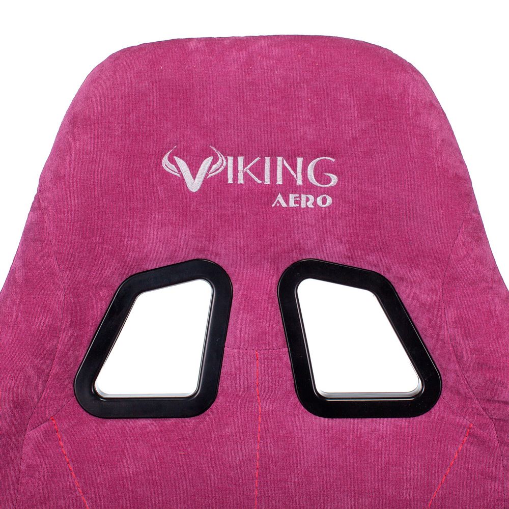 Кресло игровое Бюрократ "VIKING KNIGHT Fabric", ткань, металл, малиновый - 17