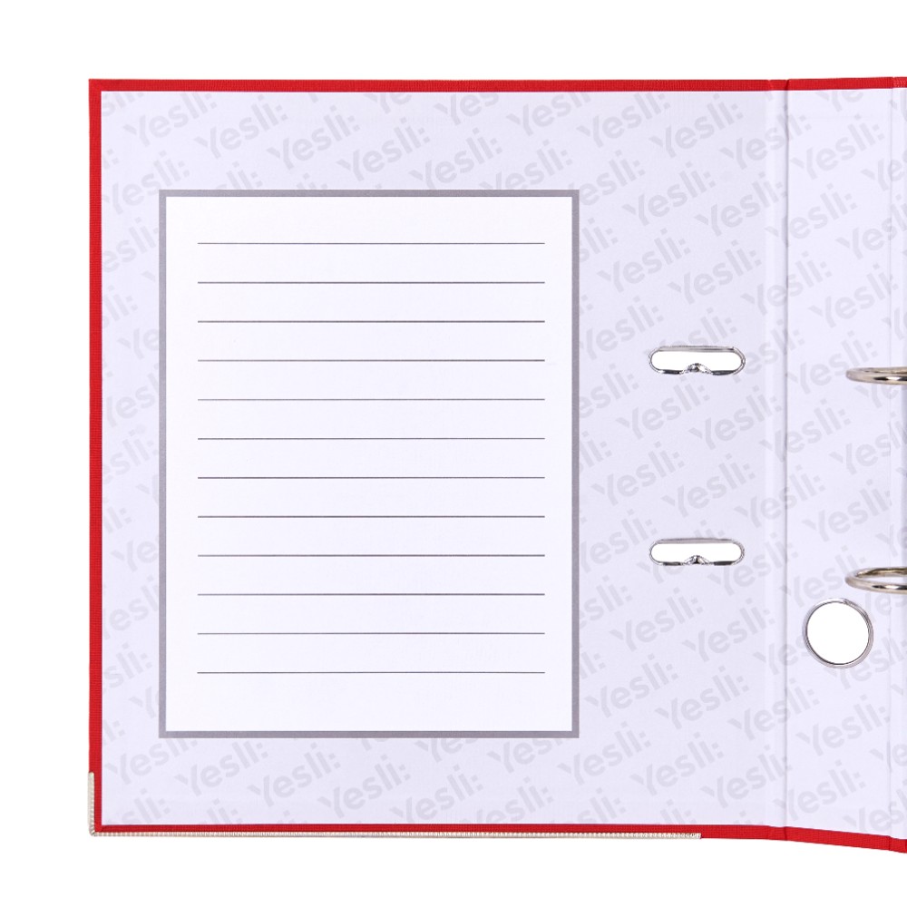 Папка-регистратор "Yesli:", А4, 50 мм, ПВХ Эко, красный - 8