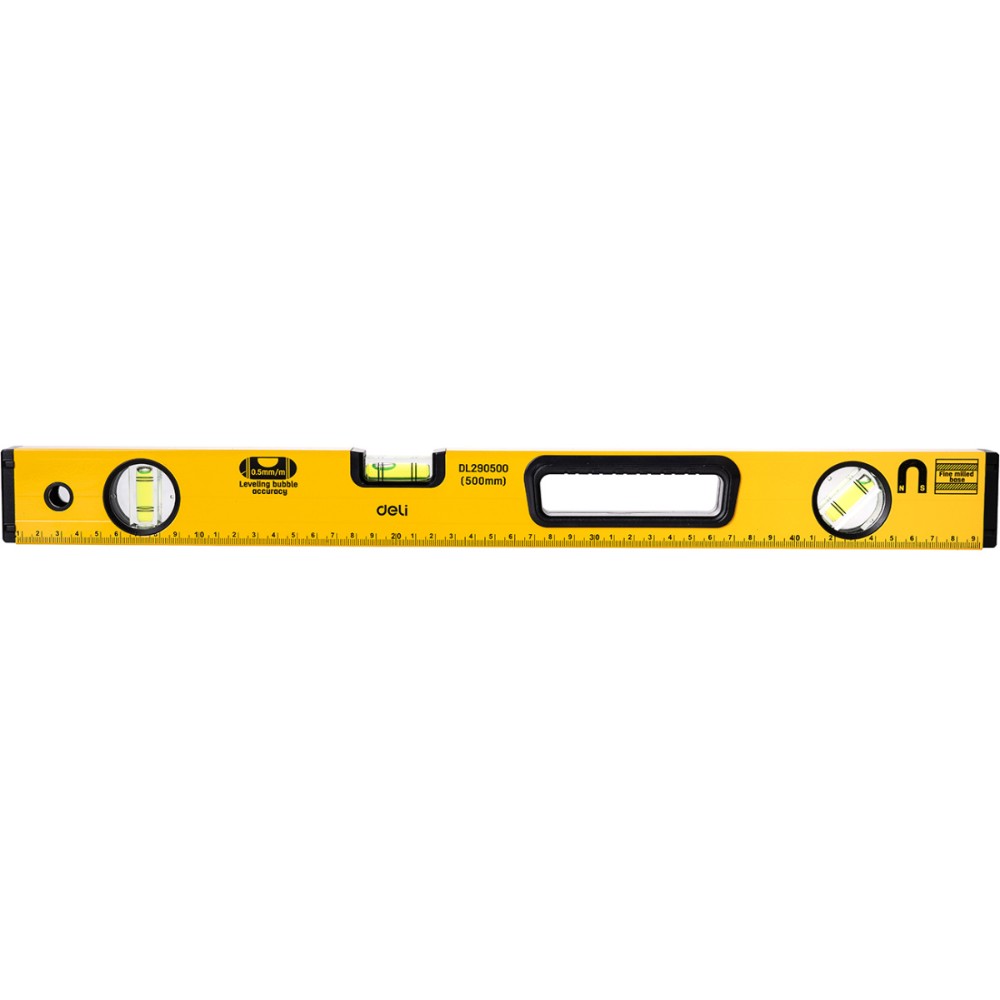 Уровень строительный Deli YS EDL290500, 500 мм, магнит - 4