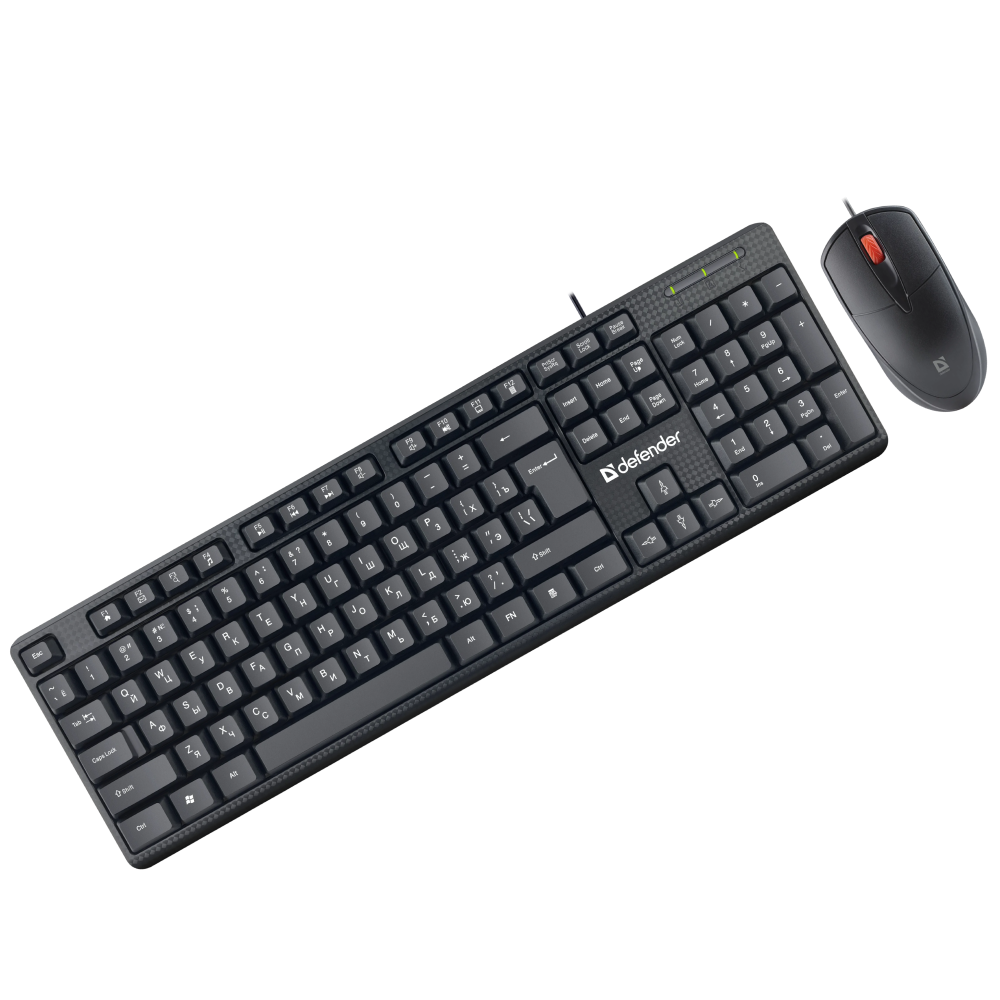 Клавиатура + мышь Defender "Line C-511", проводная, черный