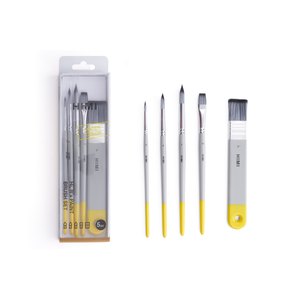 Набор кистей "Himi", 5 шт, синтетика