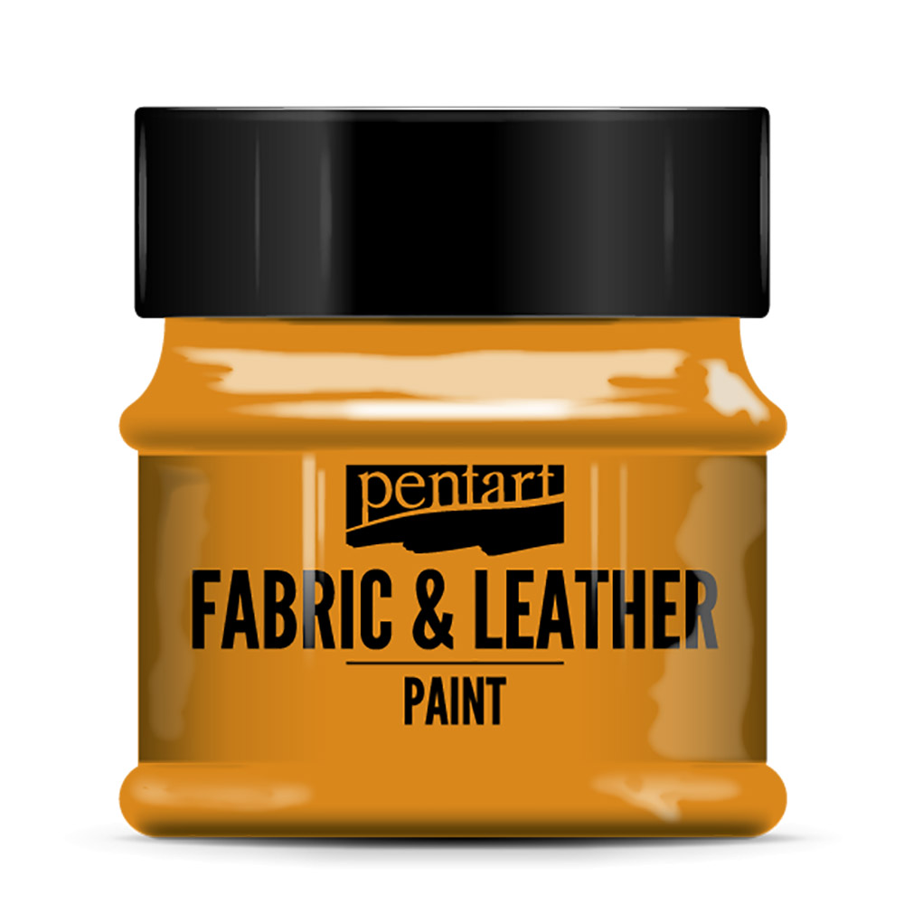 Краска для текстиля "Pentart Fabric & Leather paint", 50 мл, оранжевый