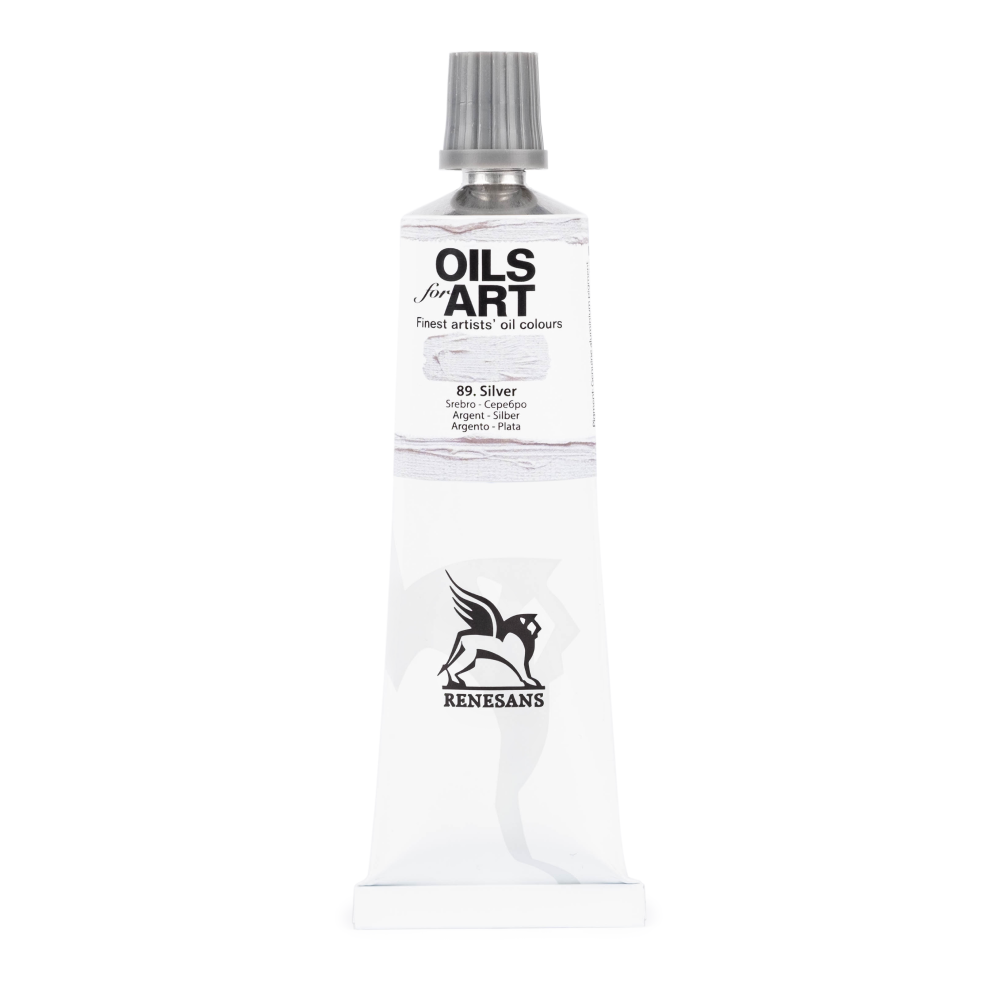 Краски масляные "Oils for art", 89 серебро, 60 мл, туба