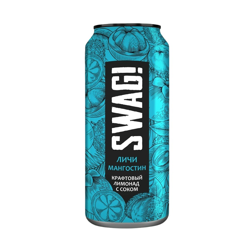 Напиток "SWAG!", вкус личи и мангостик, 0.45 л