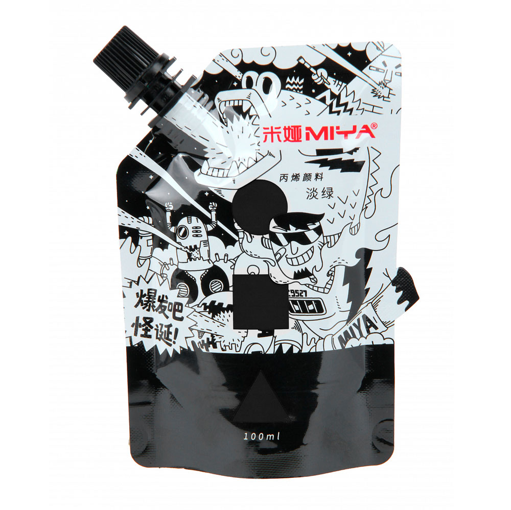 Краски акриловые "Himi Miya", 015 черный, 100 мл, дой-пак