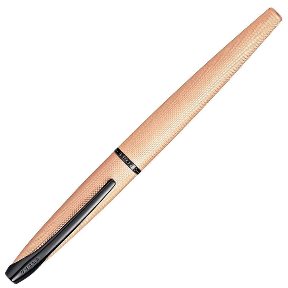 Ручка-роллер "Cross ATX Brushed Rose Gold" 0.7 мм, розовое золото, черный, стерж. черный - 2