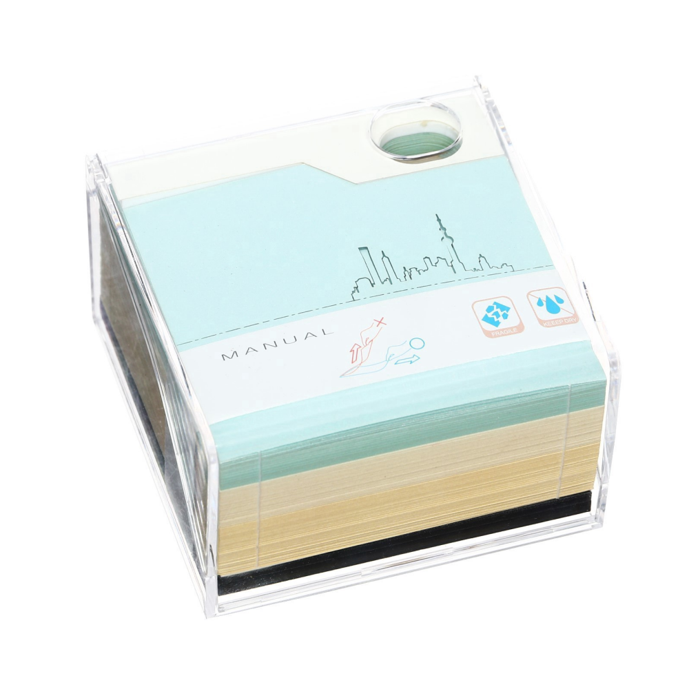 Блок бумаги для заметок 3D "Город с подсветкой", 45х80 мм, 170 листов - 2