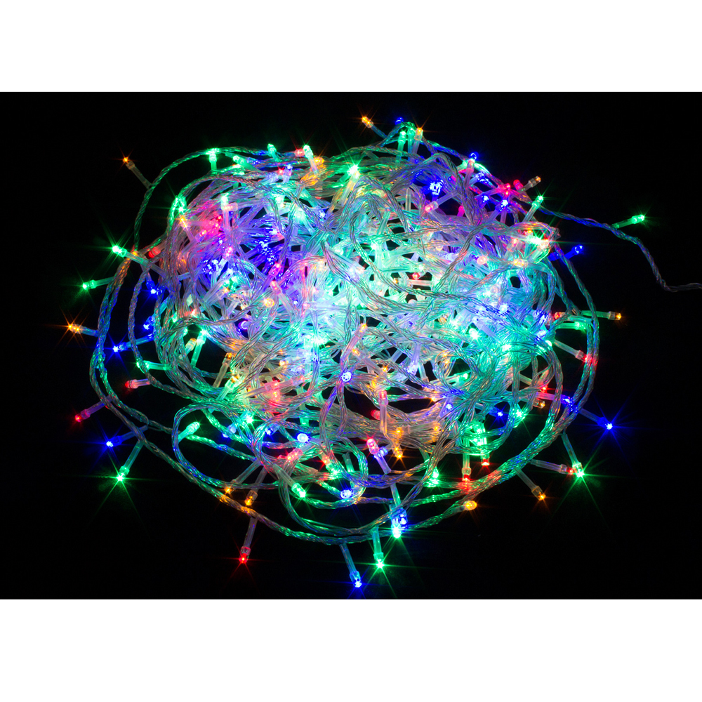Гирлянда LED "Нить", прозрачный провод, 21 м, разноцветный