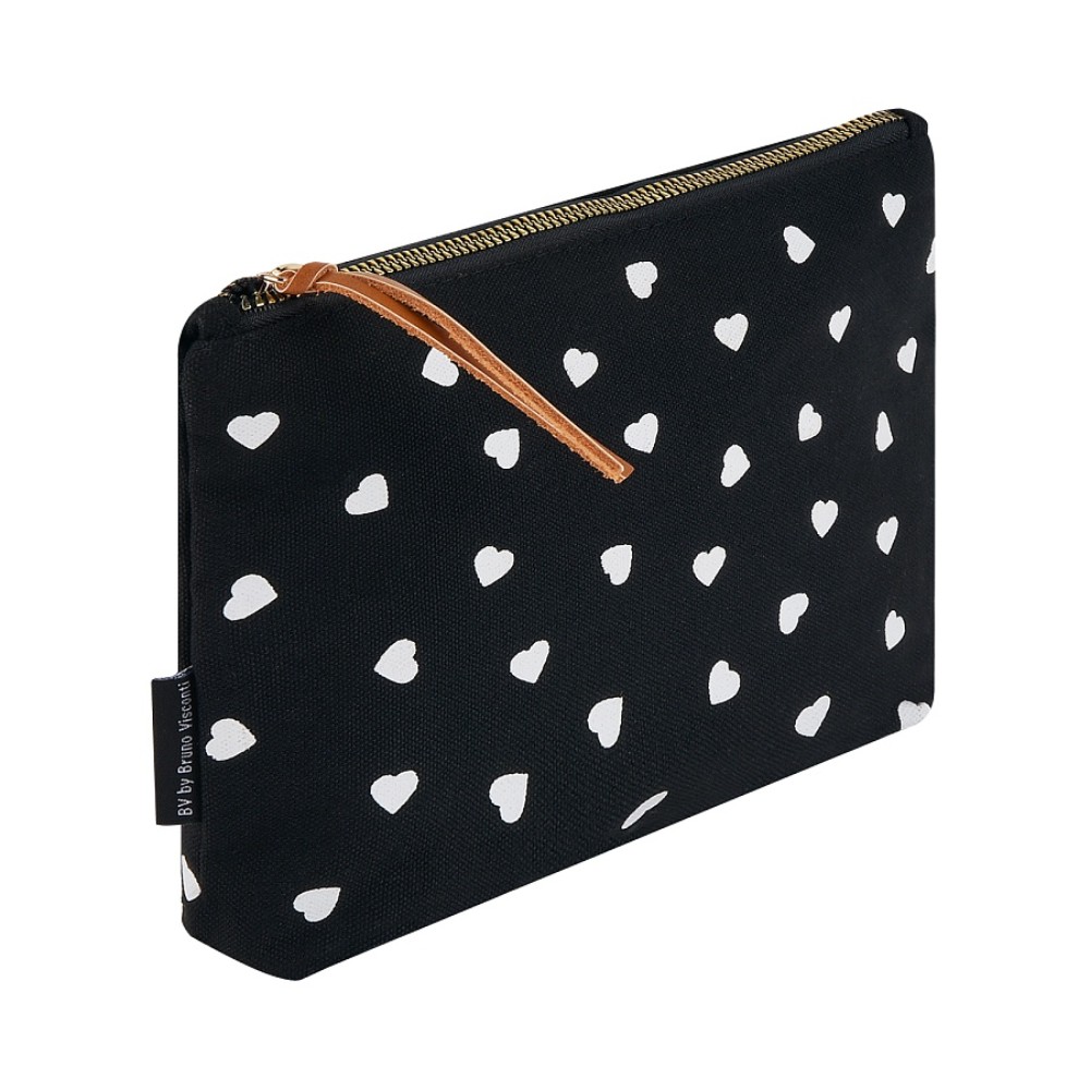 Косметичка "Black&White. Сердечки"