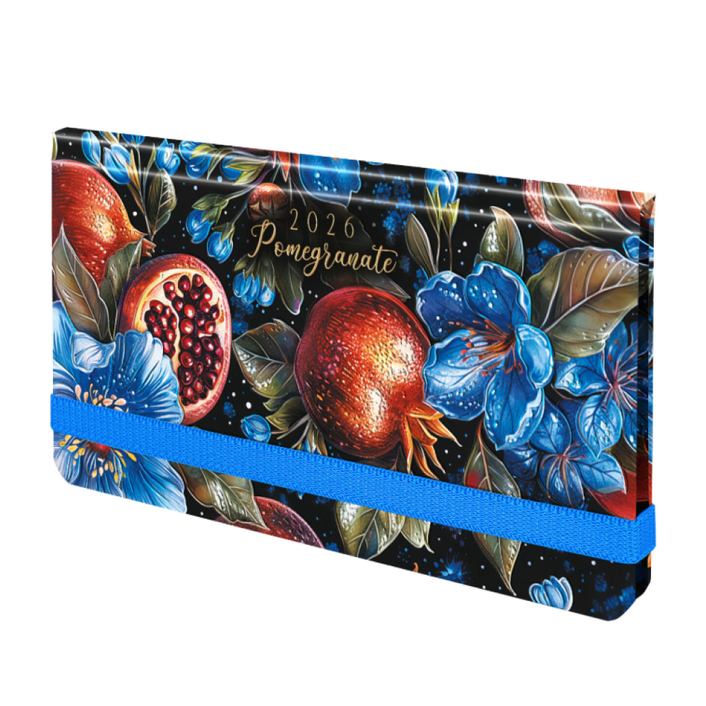 Еженедельник датированный "Гранат", синий, красный 2026