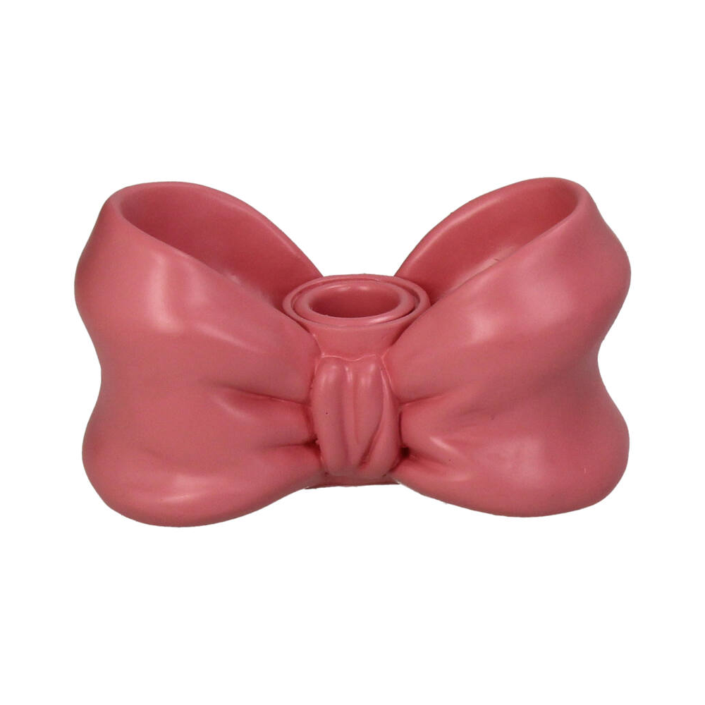 Подсвечник "Bow", 7х13,5х7 см, розовый