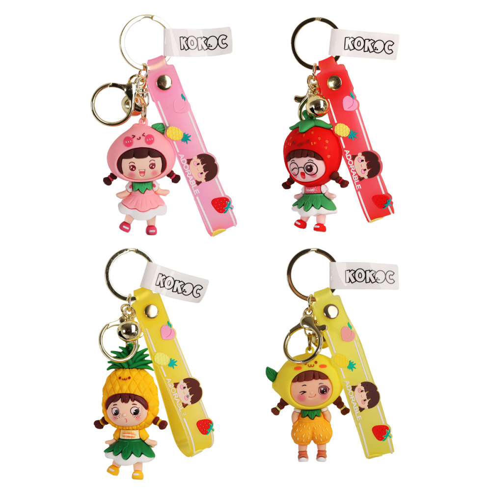 Брелок "Фруктовая девочка", ассорти