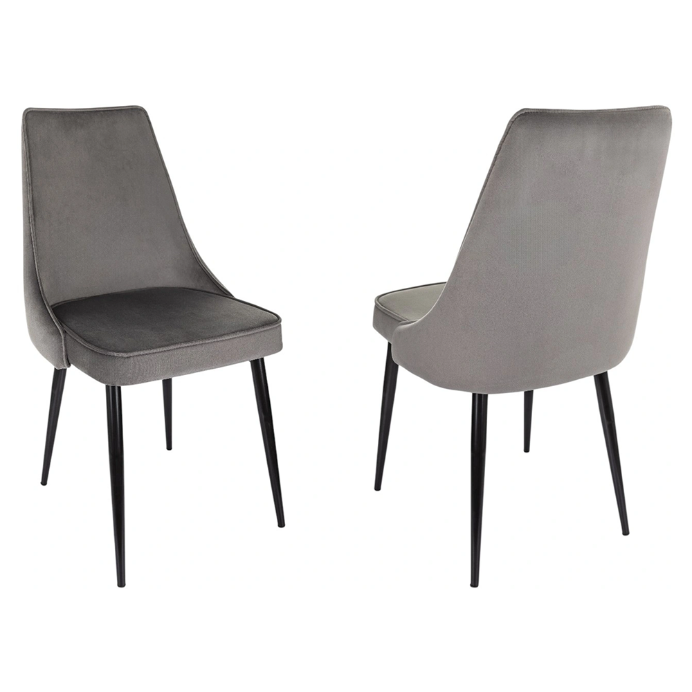 Стул Бюрократ "CH-K4_2", ткань, темно-серый, металл,  комплект 2 штуки