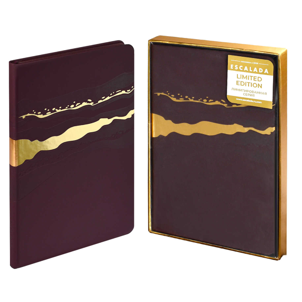 Ежедневник недатированный "Софт-тач", А5, 240 страниц, бордовый