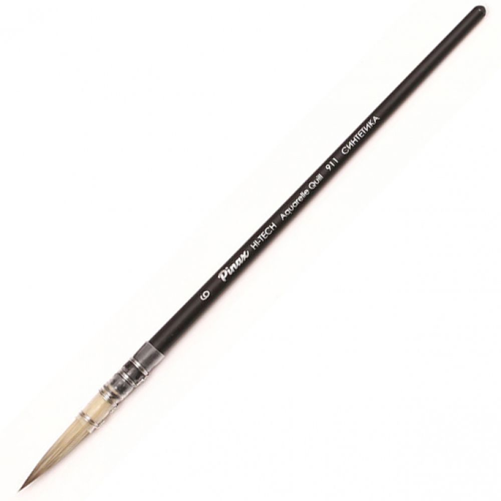 Кисть для рисования "Pinax HI-TECH Aquarelle Quill", синтетика, круглая, французское крепление, №4