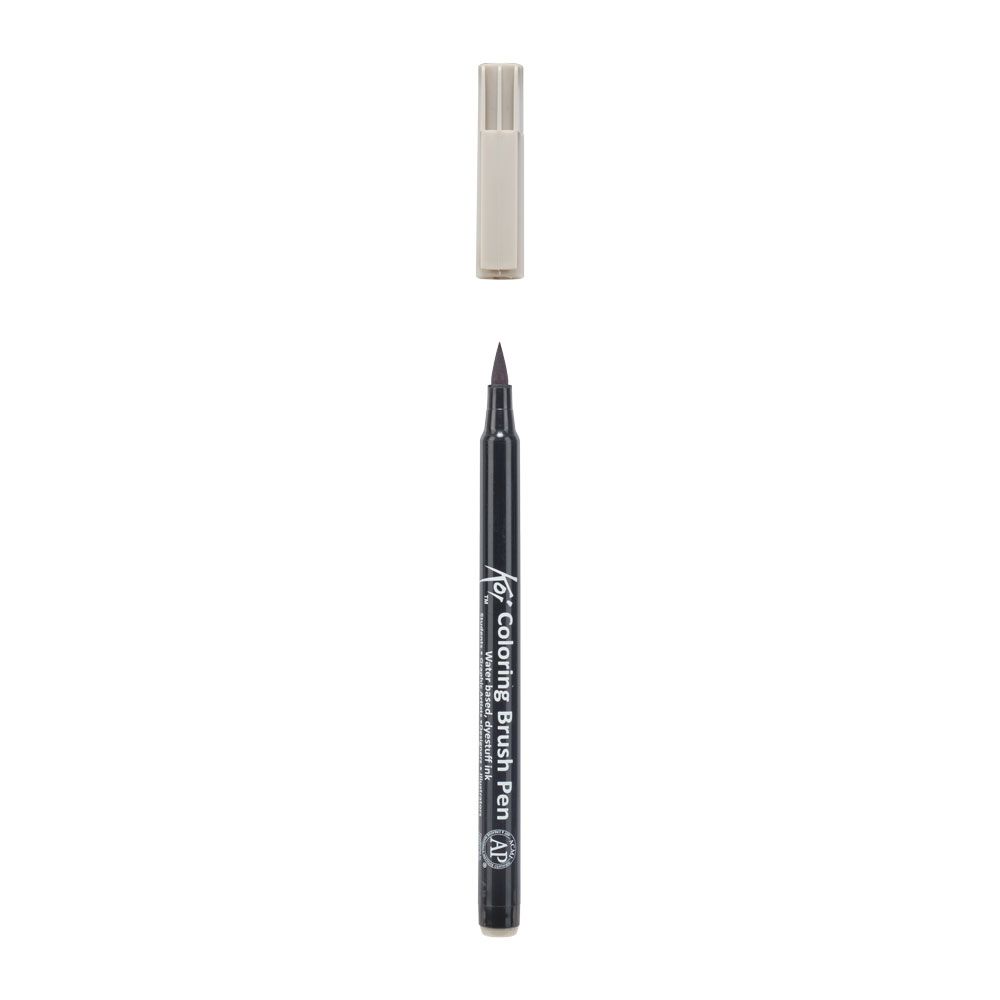 Маркер акварельный "Koi Color Brush", теплый серый - 3