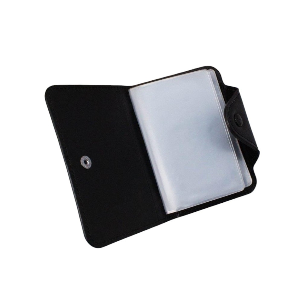 Визитница карманная "Classic-2", 105х73 мм, кожзам., черный