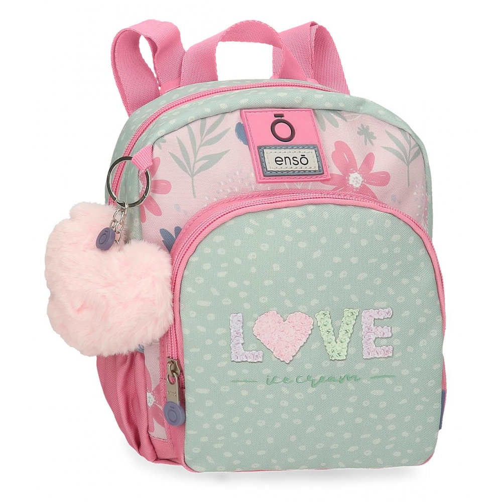 Рюкзак детский "Love ice cream", XS, зеленый, розовый