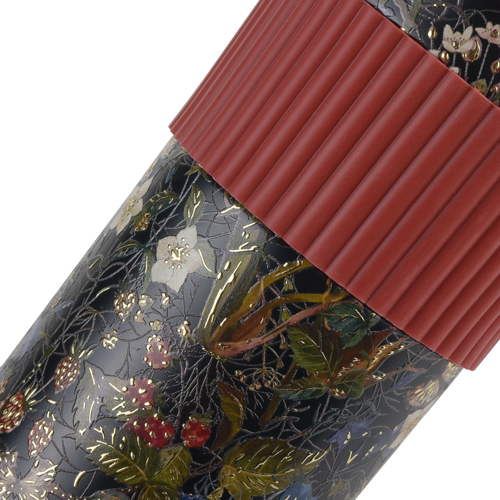 Кружка термическая "Flora. Лесные ягоды", металл, 500 мл, черный, красный - 3