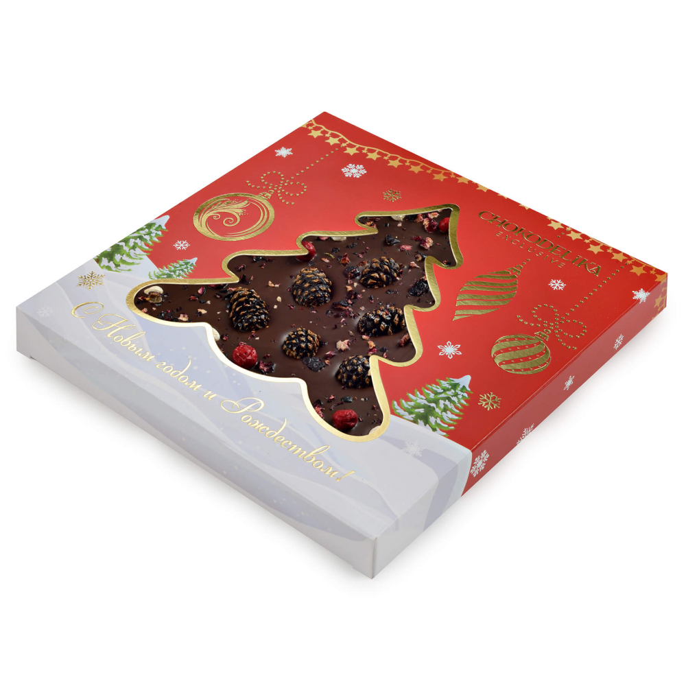 Шоколад темный "Таежный подарок", 150 г, новогодняя упаковка