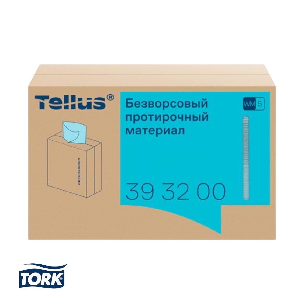 Протирочный материал нетканый Tellus, безворсовый, 1 слой, 100 листов, WM5