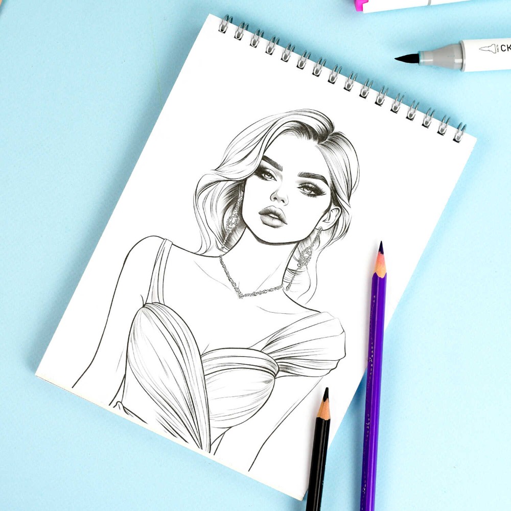 Раскраска "Создай образ. Вечерние платья" - 9