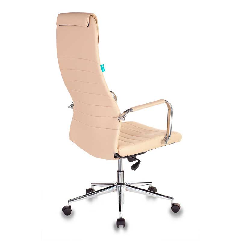 Кресло для руководителя "Бюрократ KB-9/ECO", кожзам, металл, бежевый - 4