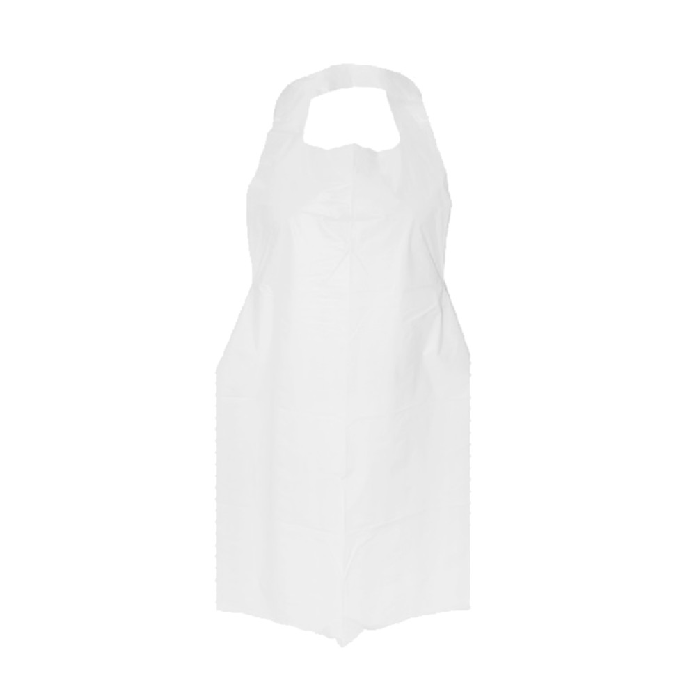 Фартук одноразовый п/э 80х140 см, 10 мкм, белый, 100шт/упак