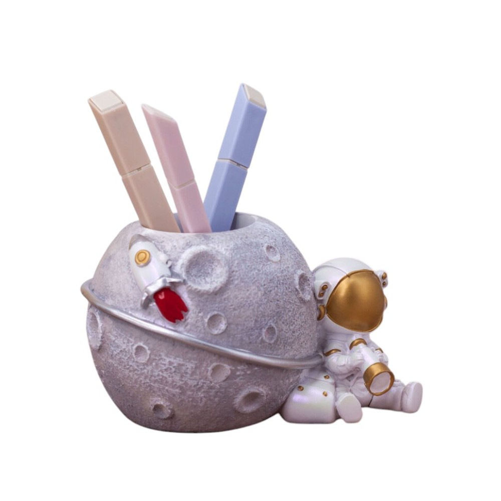 Подставка для канцелярских мелочей "Cosmos", пластик, золотой