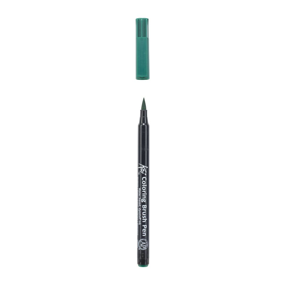 Маркер акварельный "Koi Color Brush", зеленый - 3