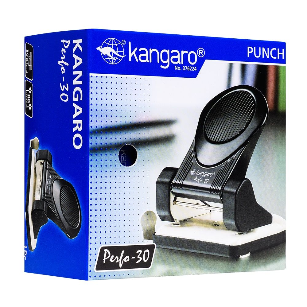 Дырокол Kangaro "Perfo-30", 30 листов, черный - 3