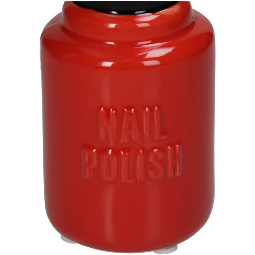 Ваза "Nail Polish", керамическая, красный, черный - 4