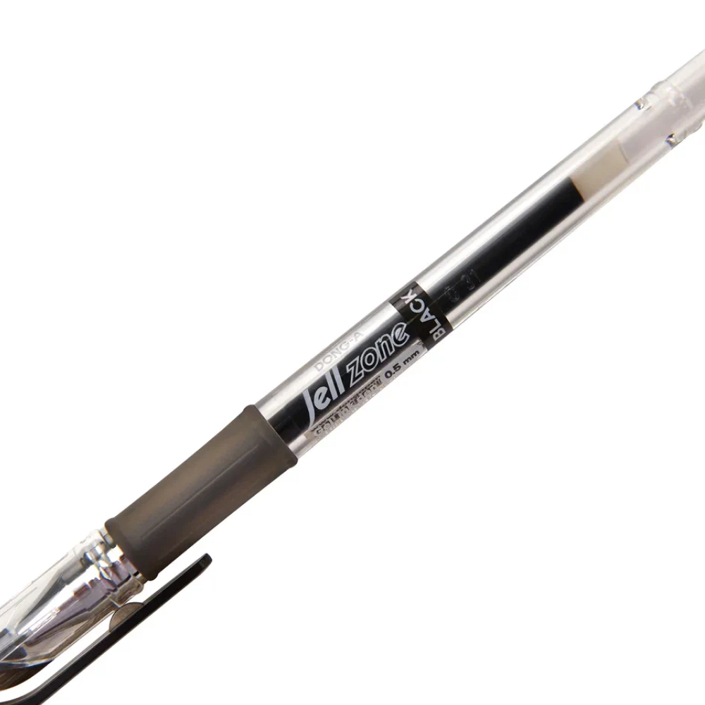 Ручка гелевая "Jell-Zone Standard", 0.5 мм, прозрачный, стерж. черный - 4