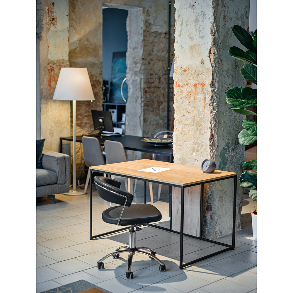 Стол письменный "DT-1", 1200х800х740 мм, черный, табачный крафт