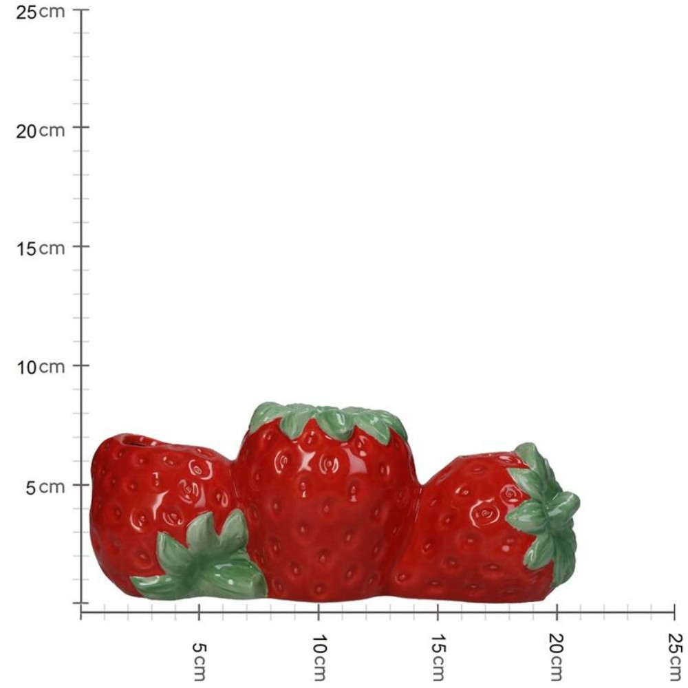 Ваза «Strawberry», фаянс, красный - 5