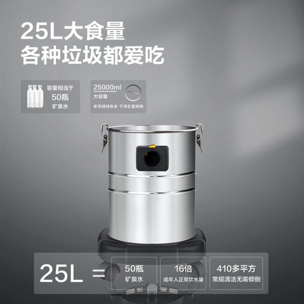 Пылесос сетевой Deli YS DL881835, 1400, 21 кПа, 35 л, черный - 4